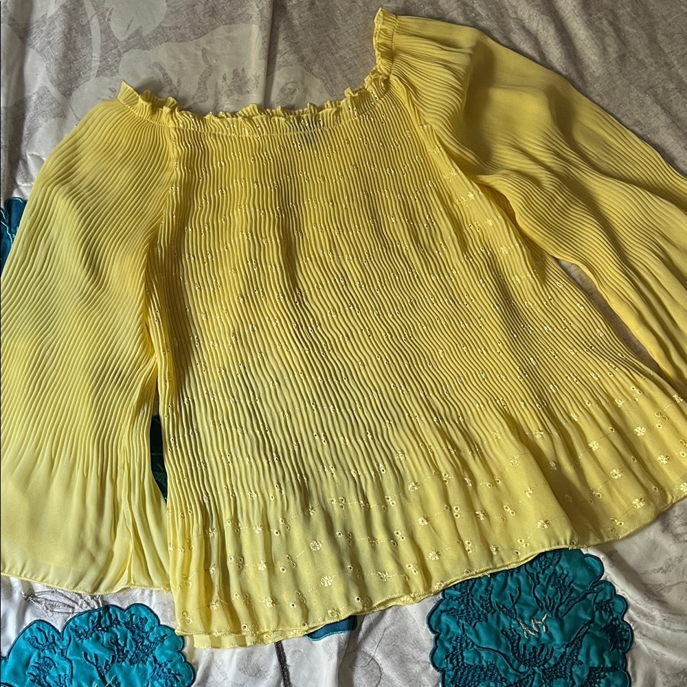 Piano Yellow Blouse Size XL